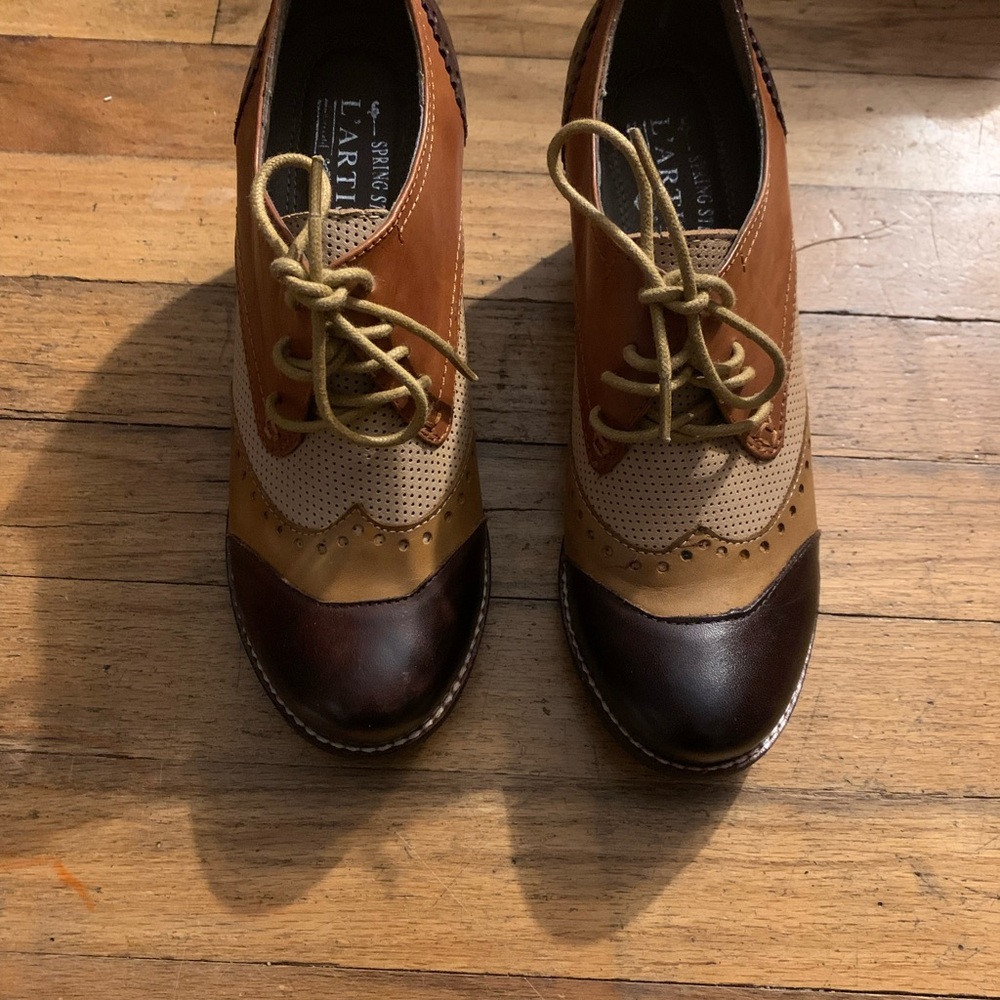 L’artiste bardot Classic 3-tone leather heels 37 size 7 - Picture 5 of 9
